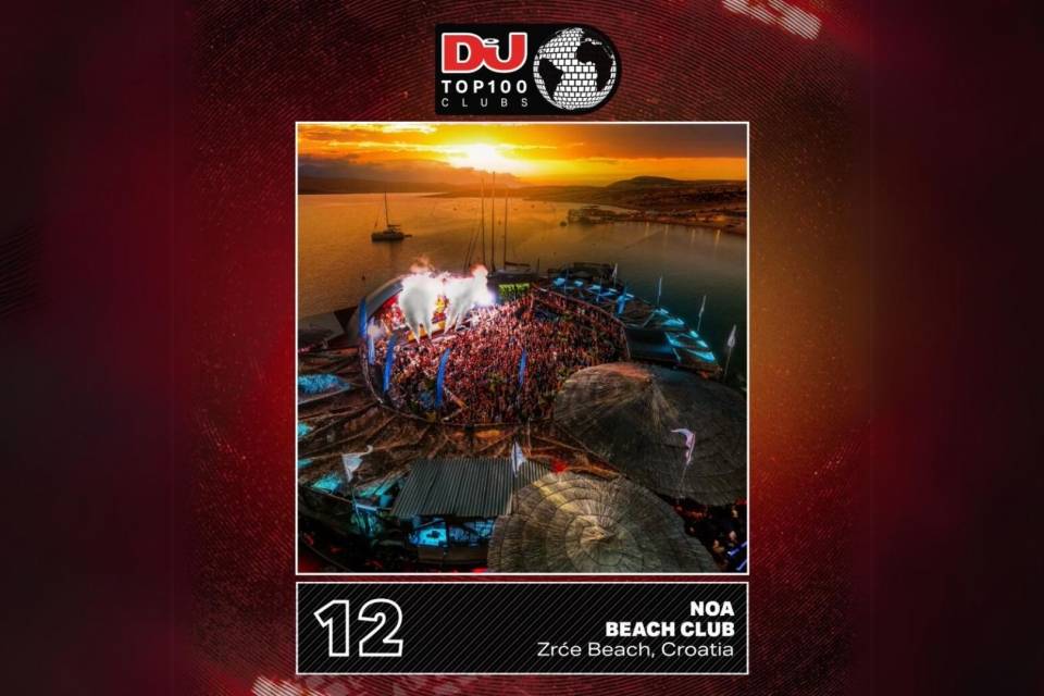 Celebrating  Global Success: Noa Beach Club ranks 12th in DJ Mag's TOP 100